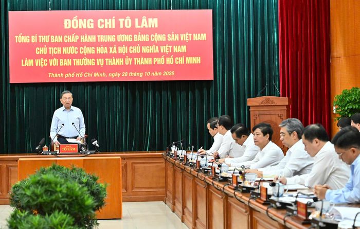 Tổng Bí thư, Chủ tịch nước Tô Lâm chủ trì buổi làm việc. Ảnh VIỆT DŨNG