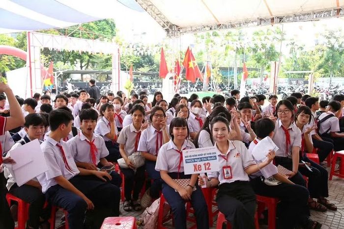 Học sinh Trường TH&THCS Ngô Chí Quốc (phường Hiệp Bình, TPHCM) trong hoạt động hướng nghiệp năm 2026. Ảnh: NTCC