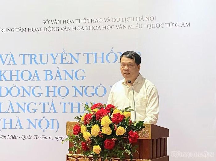 TS. Lê Xuân Kiêu phát biểu khai mạc.