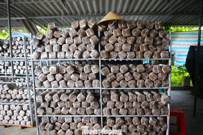 Phôi làm nấm được anh Đức chủ động thực hiện các công đoạn từ xử lý nguyên liệu, phối trộn mùn cưa, rơm rạ với cám ngô, cám gạo đến khử trùng và cấy giống. Hiện cơ sở thu hoạch bình quân khoảng 100kg nấm bào ngư mỗi ngày, giá bán sỉ khoảng 30.000 đồng/kg. Vào thời điểm cuối năm, sản lượng có thể tăng lên 200kg/ngày.