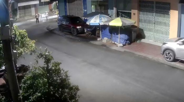 Hiện trường vụ đánh nhau trong đêm.