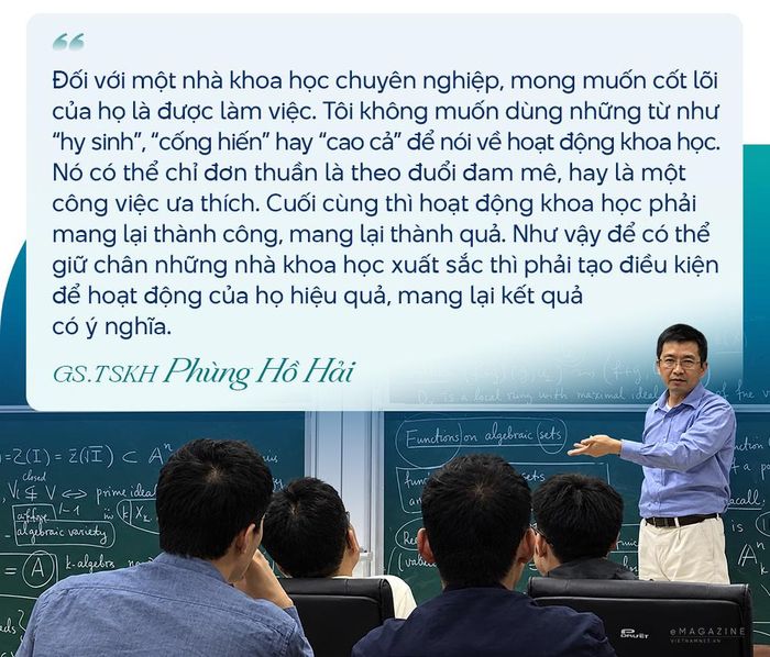 Từ trải nghiệm của một nhà khoa học vừa nghiên cứu ở môi trường quốc tế, vừa làm việc trong nước, Giáo sư đánh giá thế nào về vai trò của khoa học Việt Nam trong việc giải quyết những bài toán lớn của đất nước hiện nay?