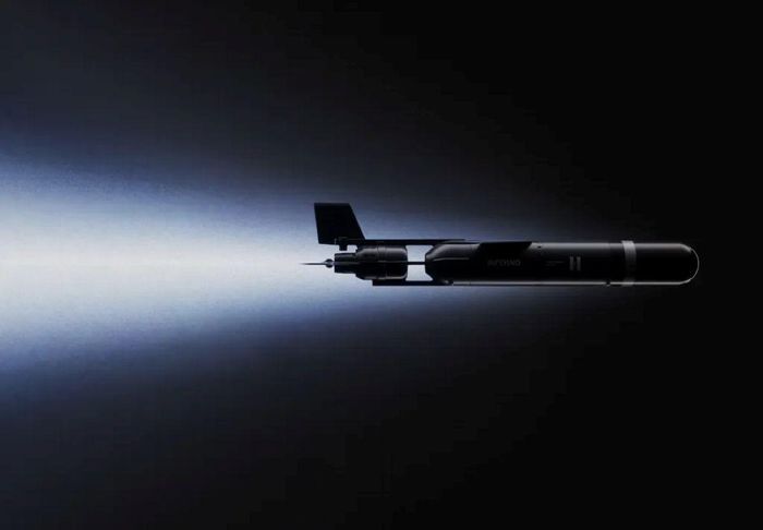 Tên lửa AD-1 Inferno của Helsing, ra mắt ngày 26/10/2026, là một phần trong hệ thống phòng không Contra của công ty. Ảnh: Helsing/defensenews.com