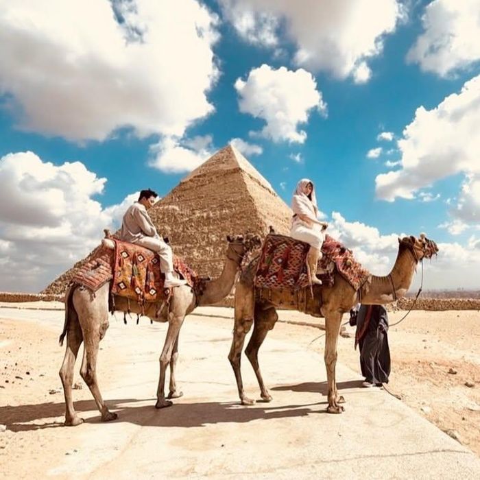 Trấn Thành cùng Hari Won lưu lại khoảnh khắc đáng nhớ trong chuyến khám phá miền đất Pharaoh.