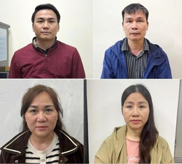  Các bị cáo: Nguyễn Xuân Tùng, Nguyễn Gia Hải, Hà Thị Nga, Nguyễn Thị Cúc thời điểm bị khởi tố.
