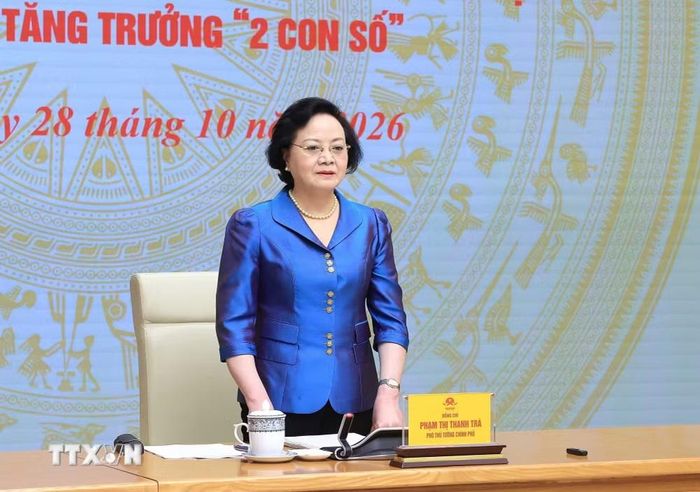 Phó Thủ tướng Phạm Thị Thanh Trà chủ trì buổi làm việc. (Ảnh: An Đăng/TTXVN)