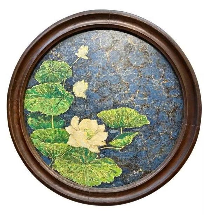 "Biển chiều" của Nguyễn Thu Hiền (Hiền Bi). (Ảnh: Ban tổ chức)