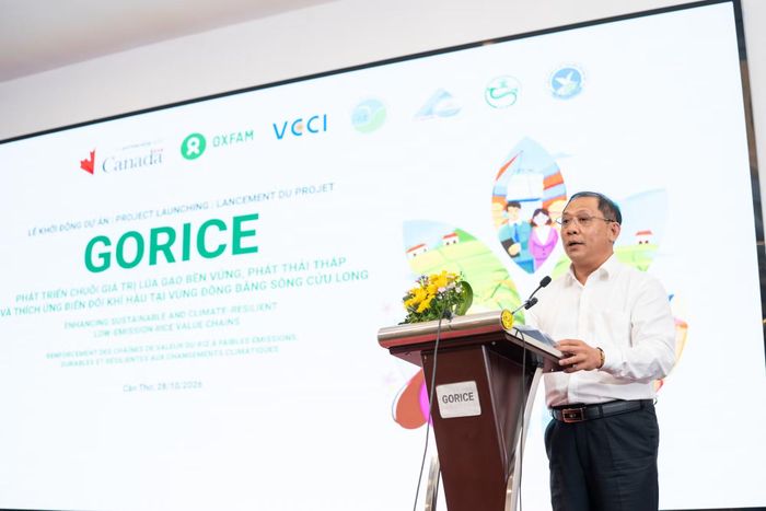 Ông Trần Chí Hùng Dự án GORICE sẽ góp phần đẩy thực hành nông nghiệp thông minh, nâng cao năng lực cho cán bộ kỹ thuật, nông dân và các tổ chức sản xuất. (Ảnh:Vietnam+)