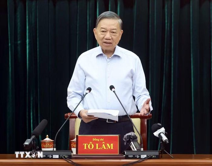 Tổng Bí thư, Chủ tịch nước Tô Lâm phát biểu chỉ đạo. (Ảnh: Thống Nhất/TTXVN)
