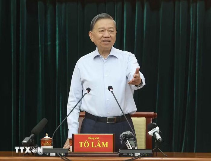 Tổng Bí thư, Chủ tịch nước Tô Lâm phát biểu chỉ đạo. (Ảnh: Thống Nhất/TTXVN)