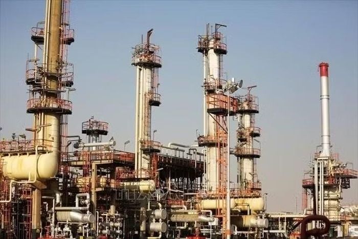 Cơ sở khai thác dầu và khí ngoài khơi Vịnh Persian, Iran. Ảnh minh họa: IRNA/TTXVN