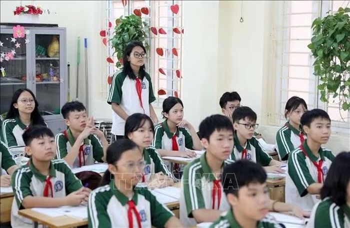 Để nâng cao chất lượng giảng dạy môn tiếng Anh, trường THCS Quang Trung (phường Phố Hiến) chú trọng đổi mới phương pháp, xây dựng môi trường học tập tích cực, hiện đại, giúp học sinh chủ động tiếp cận tri thức. Ảnh: Thế Duyệt/TTXVN
