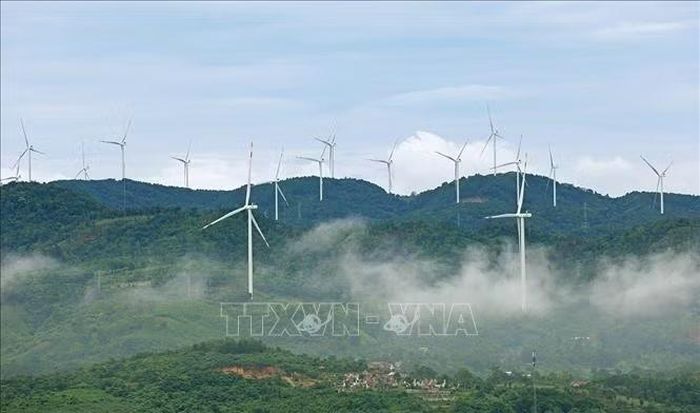 Cánh đồng điện gió ở xã Khe Sanh, tỉnh Quảng Trị. Ảnh minh họa: Vũ Sinh/TTXVN
