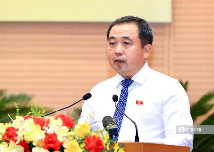 Bí thư Thành ủy Hà Nội Trần Đức Thắng phát biểu chỉ đạo tại kỳ họp (Ảnh: Hải Thành).
