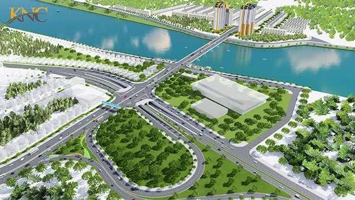 Phối cảnh Cụm nút giao thông cầu Hòa Xuân.