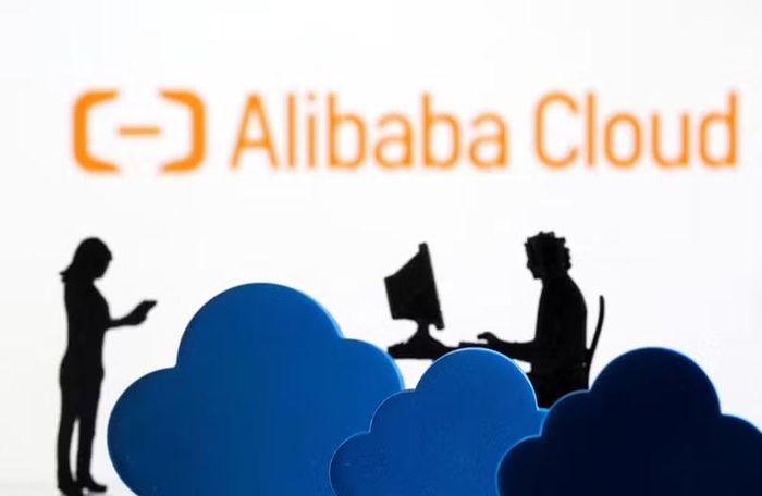 Hình minh họa logo dịch vụ điện toán đám mây Alibaba Cloud. Ảnh: Dado Ruvic/Reuters.