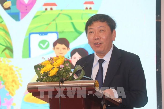 Ông Nguyễn Đỗ Anh Tuấn, Vụ trưởng Vụ Hợp tác quốc tế (Bộ Nông nghiệp và Môi trường), phát biểu tại lễ khởi động. Ảnh: Thu Hiền – TTXVN