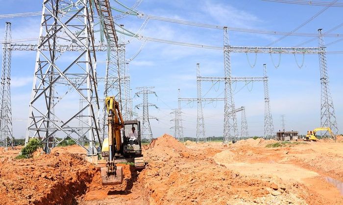 Dự án Trạm biến áp 500kV Củ Chi đang được các đơn vị tham gia dự án nỗ lực đẩy nhanh tiến độ thi công. Ảnh: Thúy Hiền/BNEWS/TTXVN
