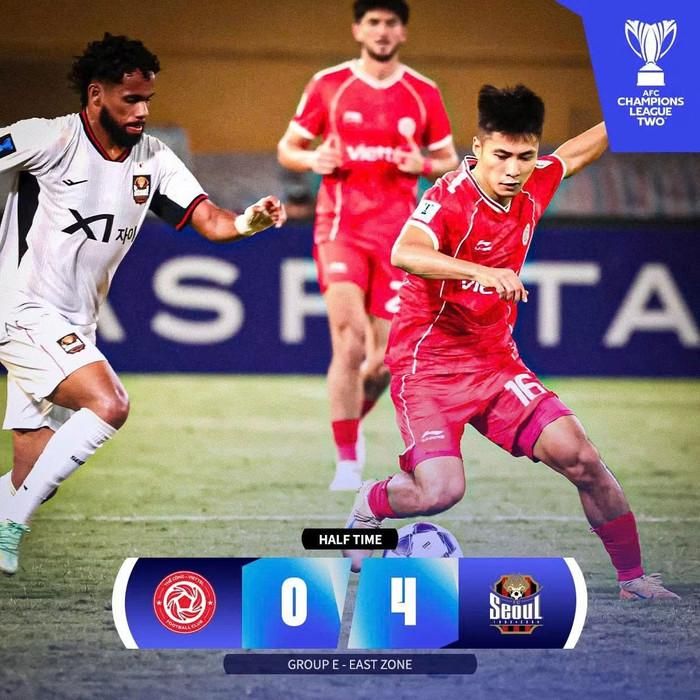 Thể Công Viettel nhận thất bại nặng nề 0-5 trước FC Seoul ở lượt trận thứ ba AFC Champions League Two 2026/27 tối 28/10. Ảnh: Thể Công Viettel