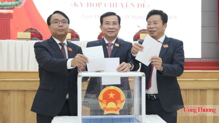 Các đại biểu bỏ phiếu bầu Phó Chủ tịch UBND tỉnh Lâm Đồng.