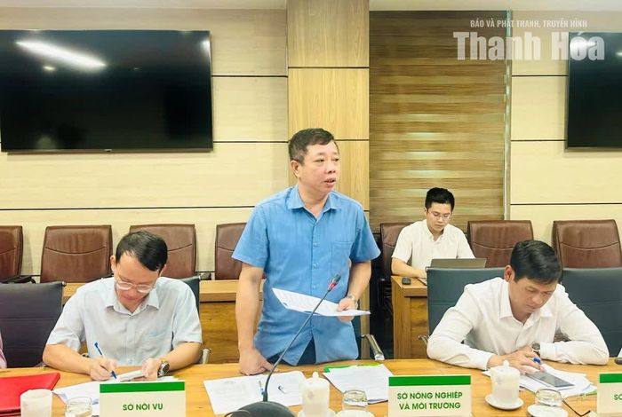 Đại diện lãnh đạo Sở Nông nghiệp và Môi trường phát biểu tại hội nghị.