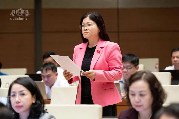 Đại biểu Lương Thị Hoa, Phó Trưởng Đoàn ĐBQH tỉnh Thanh Hóa. Ảnh: Cổng TTĐT Quốc hội.