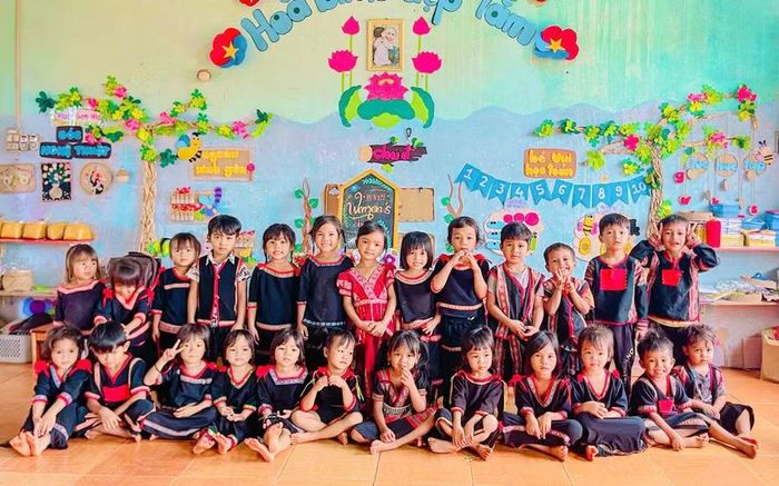  Trường Mầm non Hoa Mai (xã Ia Hrú) có gần 70% là học sinh người dân tộc thiểu số. Ảnh: T.D 
