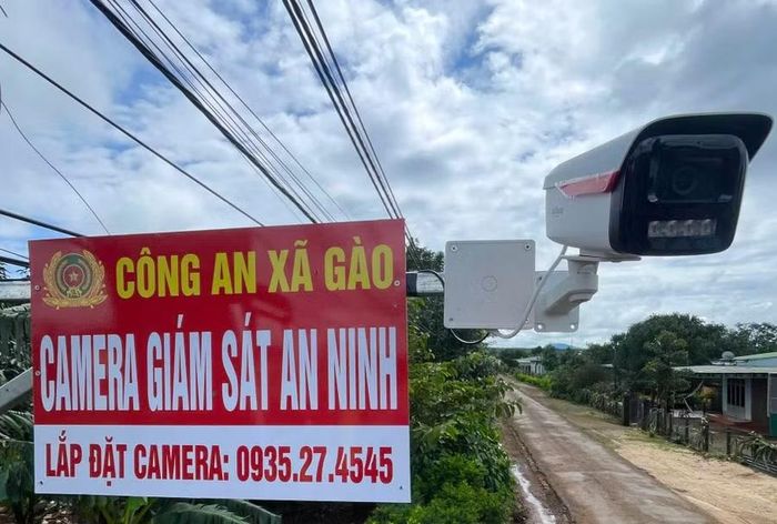  Năm 2026, xã Gào phấn đấu lắp đặt từ 50 camera ứng dụng AI trở lên tại 14 thôn, làng và các khu vực trọng điểm. Ảnh: Đức Hợi 