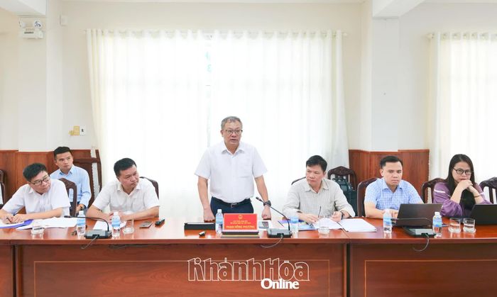 Lãnh đạo Tập đoàn Điện lực Việt Nam phát biểu tại buổi làm việc.
