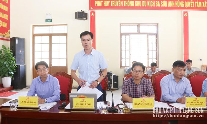 Chủ tịch UBND xã Ba Sơn giải trình, kiến nghị các nội dung với đoàn giám sát
