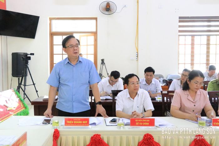 Lãnh đạo Hội Nông dân tỉnh phát biểu tại buổi kiểm tra