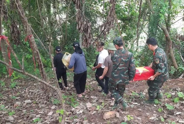 Hài cốt liệt sĩ Lương Bá Tiến được bàn giao cho gia đình, an táng tại Nghĩa trang liệt sĩ xã Đan Thượng, tỉnh Phú Thọ.