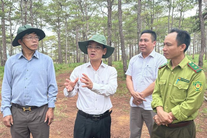 Đoàn giám sát HĐND tỉnh do ông Đa Cát Vinh, Phó Chủ tịch HĐND tỉnh làm Trưởng đoàn giám sát công tác quản lý, bảo vệ rừng tại xã Trường Xuân