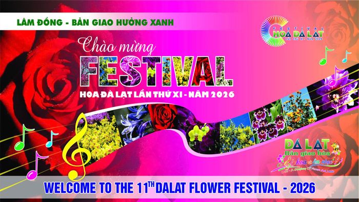 1 trong những hình ảnh thuộc Bộ nhận diện Festival Hoa Đà Lạt lần thứ XI năm 2026