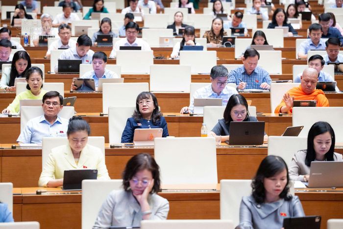 Đại biểu dự phiên thảo luận tại nghị trường. (Ảnh: Quốc hội)