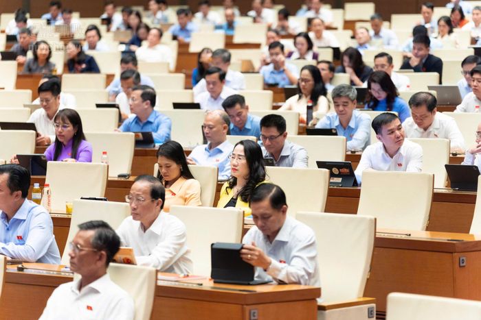 Đại biểu dự phiên thảo luận tại nghị trường. (Ảnh: Quốc hội)