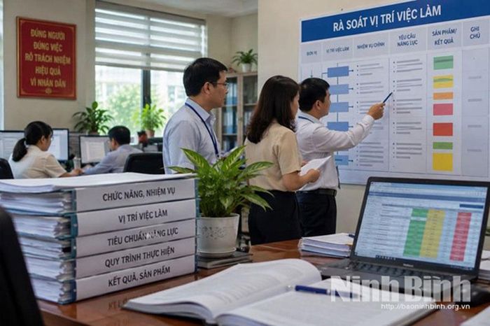 Rà soát vị trí việc làm trong cơ quan công sở.
