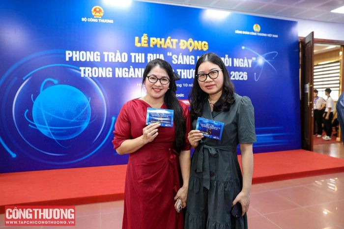 Không gian photobooth thu hút đại biểu tham quan, chụp ảnh lưu niệm trong khuôn khổ Lễ phát động.