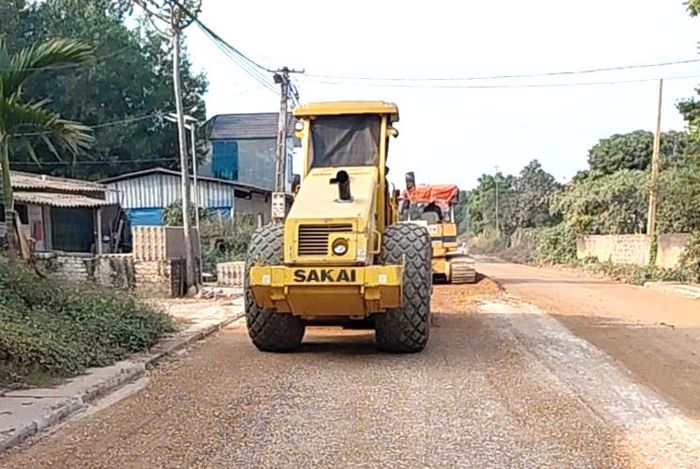 Dự án sửa chữa hư hỏng nền, mặt đường và công trình trên tuyến, đoạn Km 94+00 - Km 98+900 (qua xã Yên Thế và Tam Tiến, TP Bắc Ninh) gặp khó vì thiếu vật liệu.