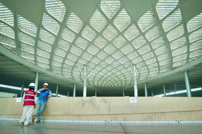 Diện mạo khu vực bên trong trung tâm nhà ga hành khách sân bay Long Thành.
