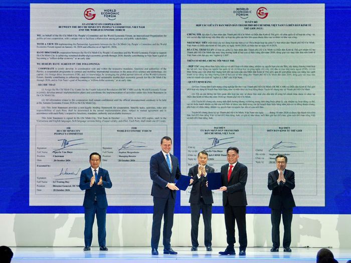 Lễ công bố Tuyên bố chung về định hướng hợp tác giữa UBND TP. Hồ Chí Minh và WEF