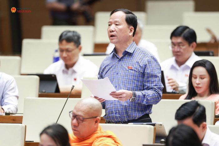 ĐBQH Nguyễn Đặng Ân (Lạng Sơn) phát biểu. Ảnh: Quang Khánh