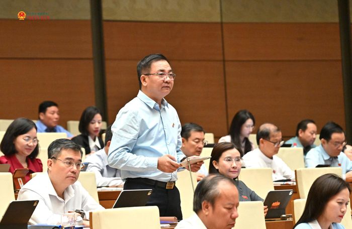 ĐBQH Nguyễn Minh Đức (TP. Hồ Chí Minh) phát biểu. Ảnh: Hồ Long