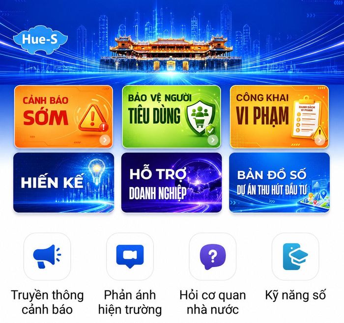 Hue-S cung cấp hơn 50 dịch vụ, tiện ích, có trên 1,3 triệu tài khoản đăng ký. Ảnh: Mỹ Hạnh