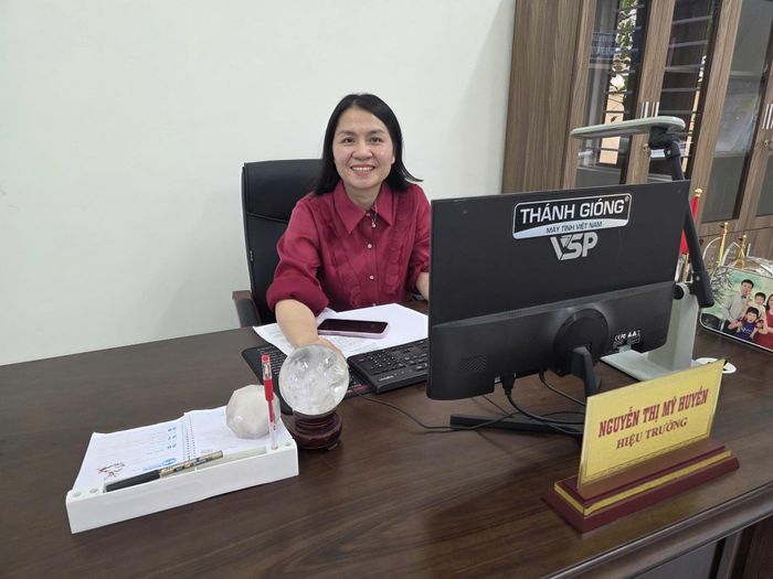 Bà Nguyễn Thị Mỹ Huyền, Hiệu trưởng Trường Mầm non Nông Trang. (Ảnh: Trương Hiếu)