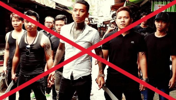 Hình ảnh được cắt ra từ video “Ơn nghĩa giang hồ” do nhóm Cọp đen sản xuất