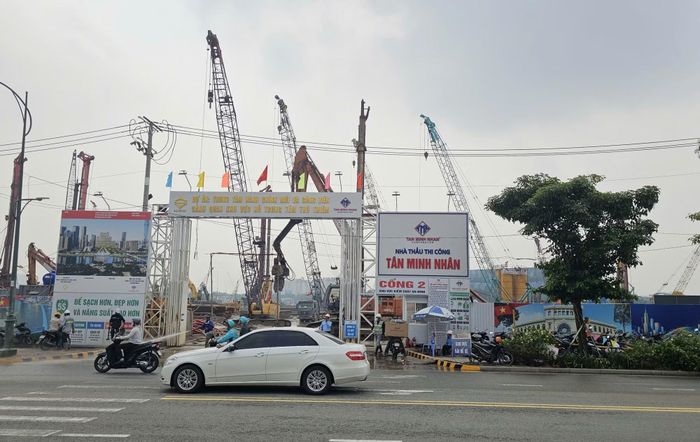 Thi công dự án Trung tâm hành chính mới và công viên cảnh quan khu vực trung tâm Thủ Thiêm.
