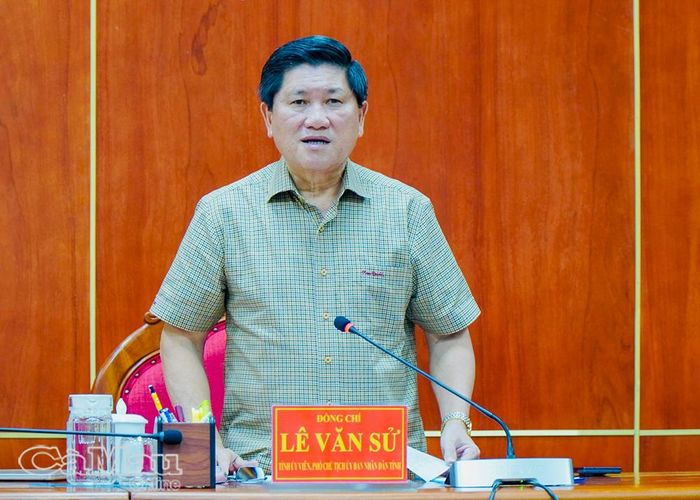 Phó Chủ tịch UBND tỉnh Lê Văn Sử phát biểu kết luận cuộc họp trực tuyến rà soát công tác chuẩn bị Festival Tôm Cà Mau lần thứ II năm 2026.