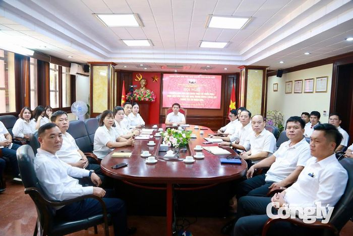 Điểm cầu Báo Công lý (Ảnh: Tuấn Dũng)