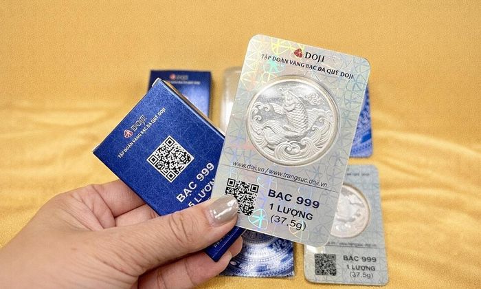 Sản phẩm Bạch 999 loại 1 lượng của DOJI. Ảnh: DOJI
